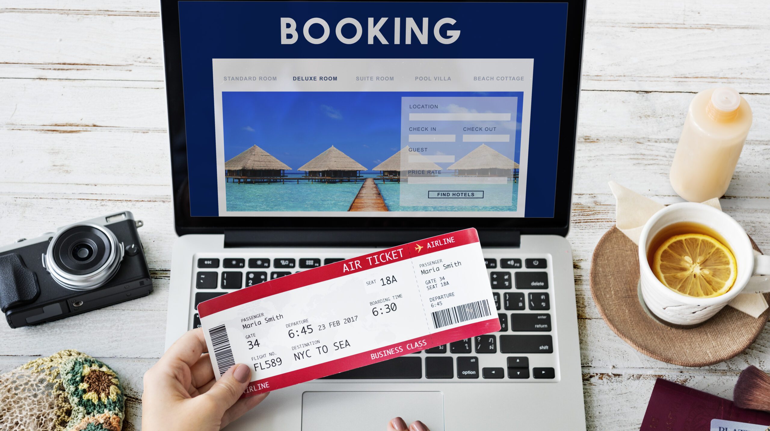 Booking Hotel Reservation Travel Destination Concept