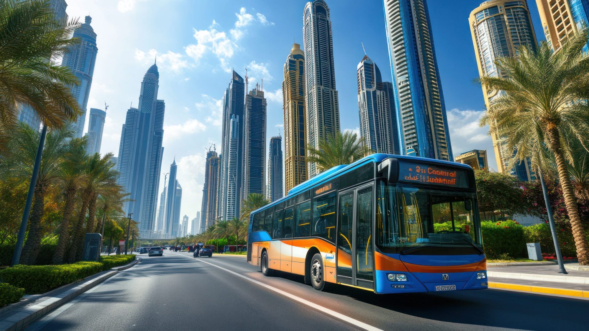 bus-that-is-road-with-sky-background