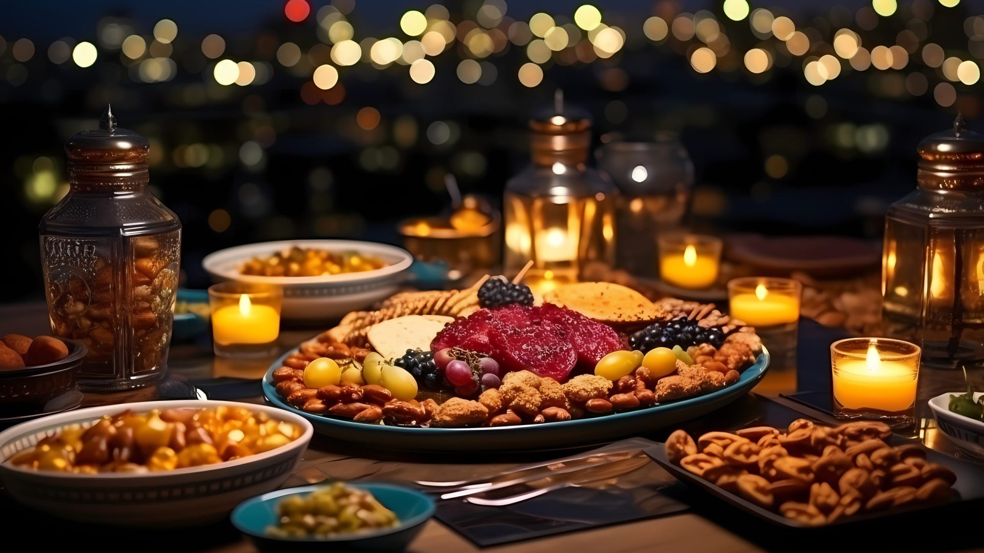 close-up-appetizing-ramadan-meal