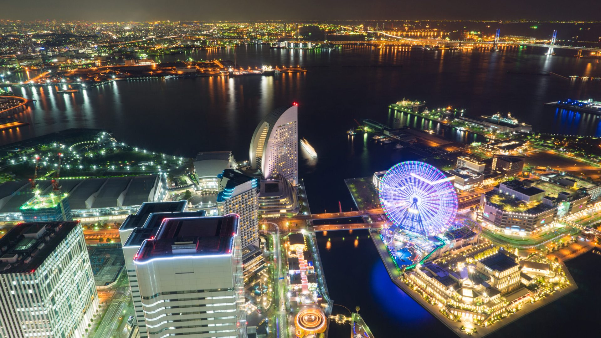 night scenery of Yokohama