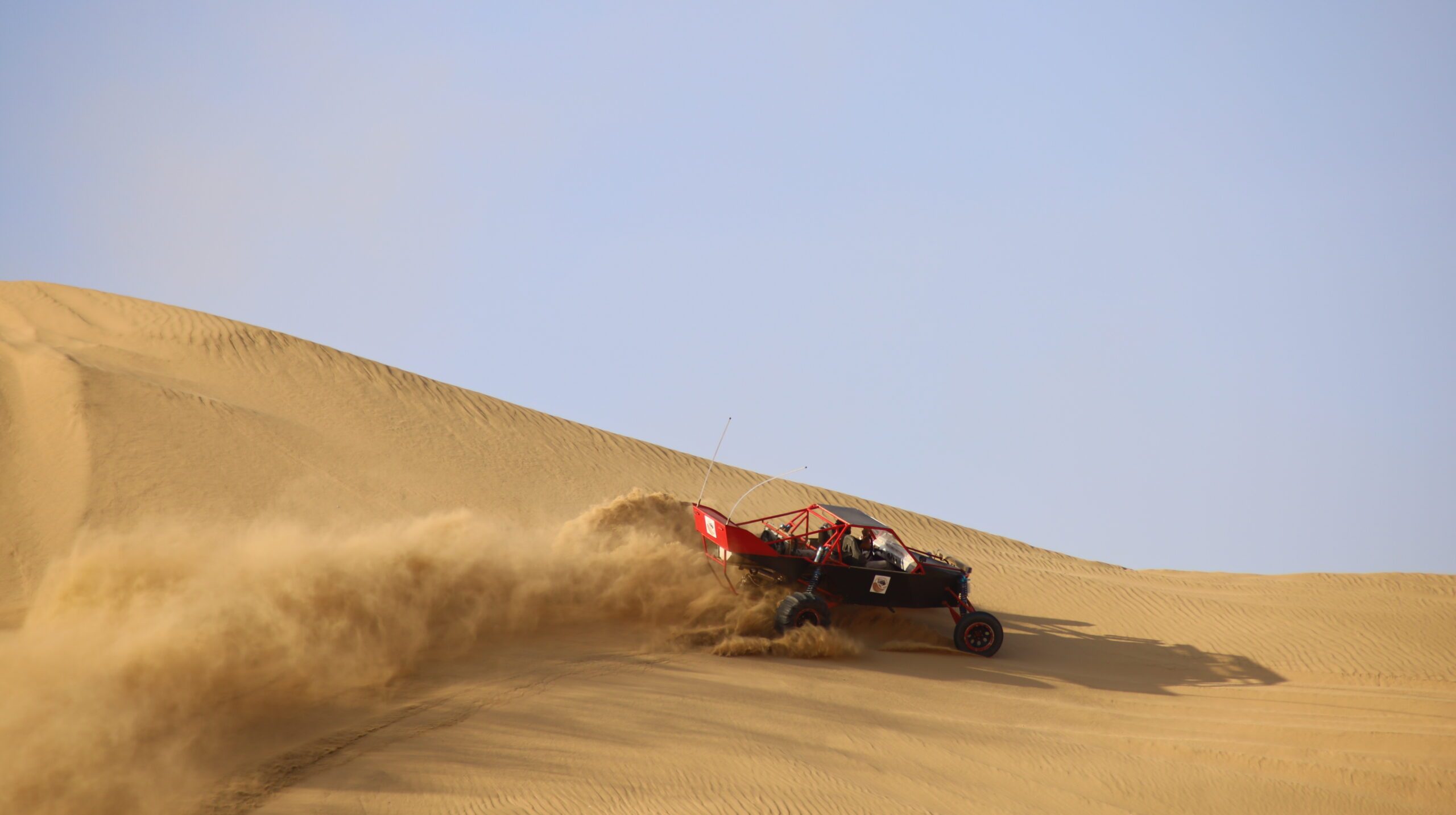 Nawan , Saudi Arabia  Jan 7 2023: 4x4 cars drift across Saudi Arabia’s striking sand desert. The vehicles perform thrilling maneuvers, on sand dunes
