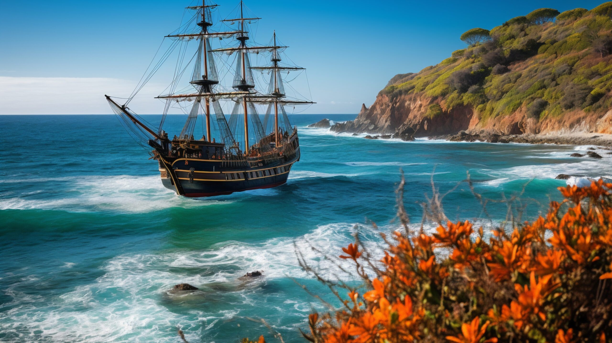 pirate-ship-sailing-sea
