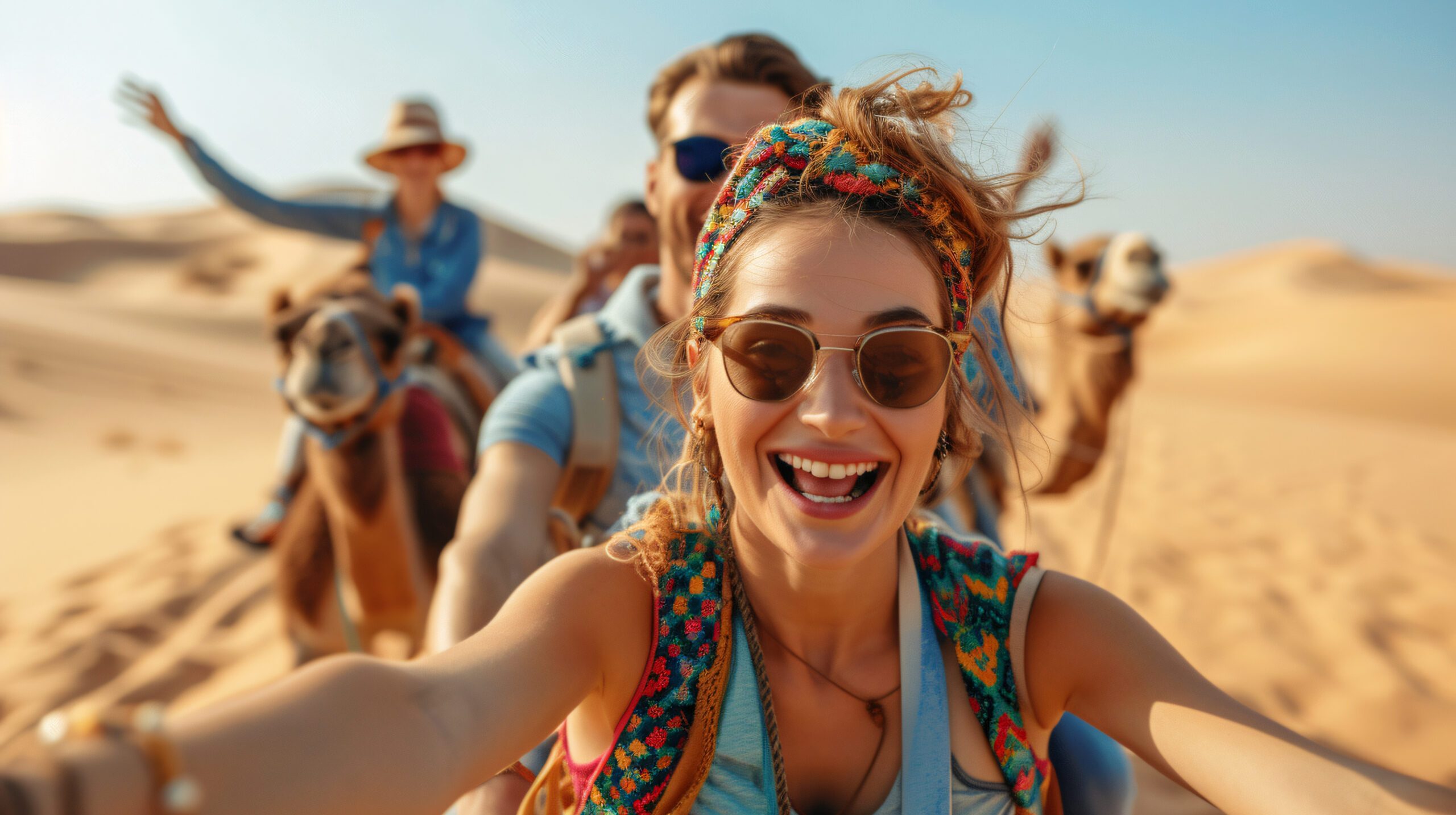 portrait-friends-visiting-luxurious-city-dubai