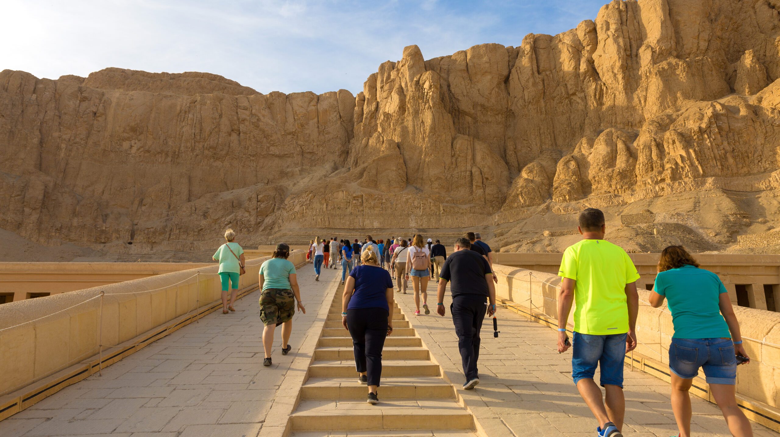 Temple of Queen Hatshepsut, View of the temple in the rock in Egypt